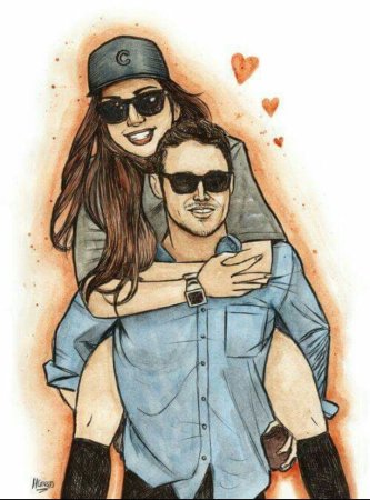 Парень и девушка мультяшные