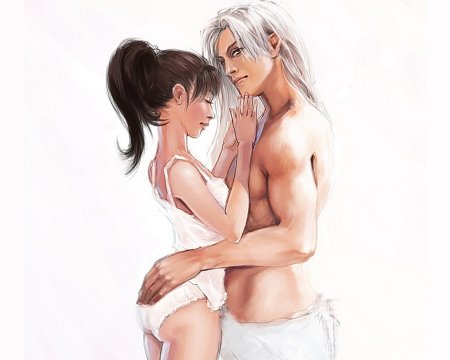 Парень и девушка арт