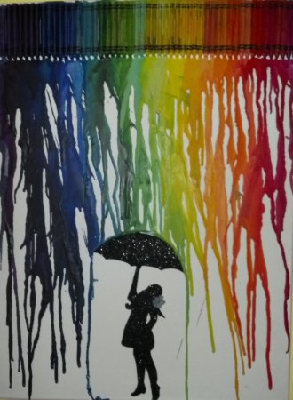 Рисование восковыми мелками