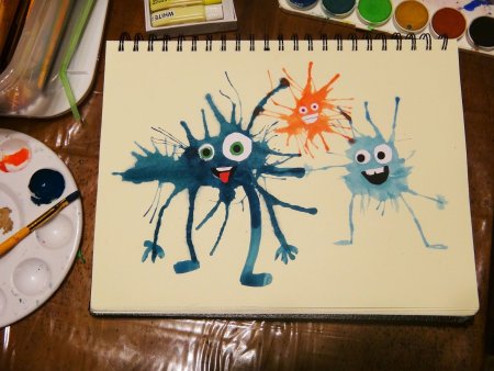 Веселые Кляксы рисование