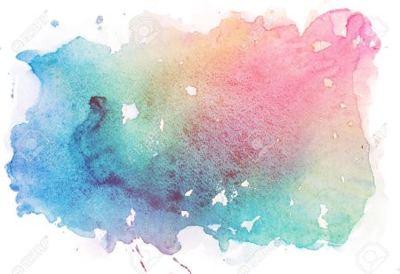 Акварельные разводы на белом фоне