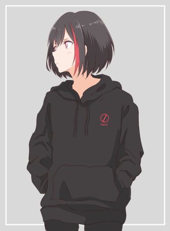 Аниме девушки в толстовках