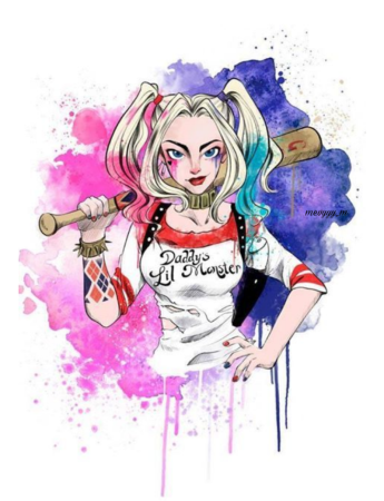 Харли Квинн легкий арт