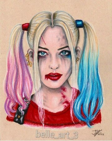 Нарисовать Харли Квин Квин