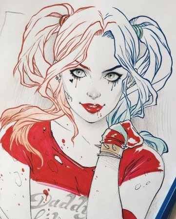 Харли Квинн рисуночки