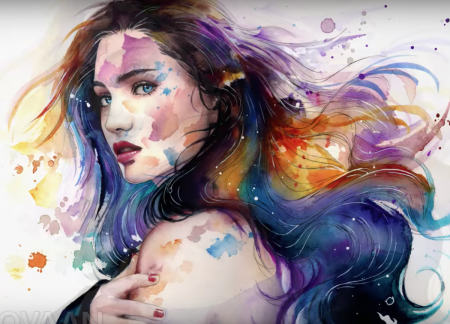 Акварельный портрет Anna Kovaltchouk