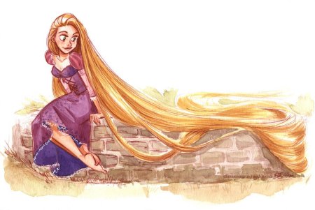 Рапунцель в рост Дисней