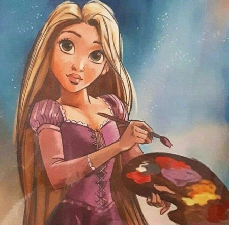 Срисовки Дисней Рапунцель