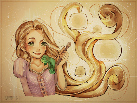 Картина с принцессой Рапунцель