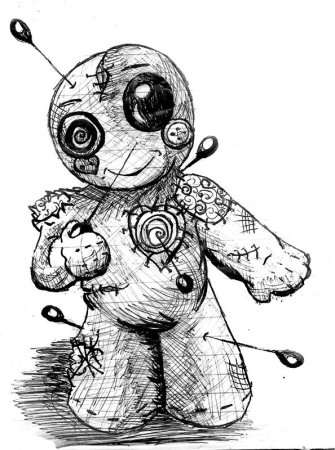 Кукла вуду вектор