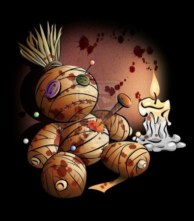 Кукла вуду нарисовать