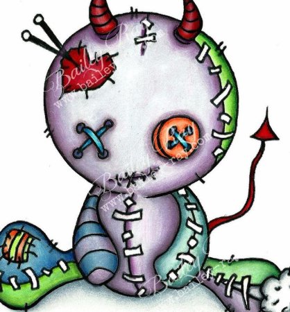 Кукла вуду рисунок