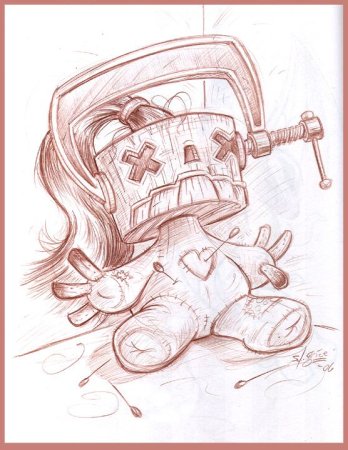 Кукла вуду нарисовать