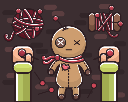 Кукла вуду нарисовать