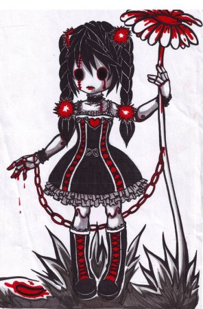 Кукла вуду арт карандашом