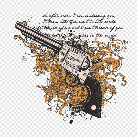 Рука с пистолетом эскиз