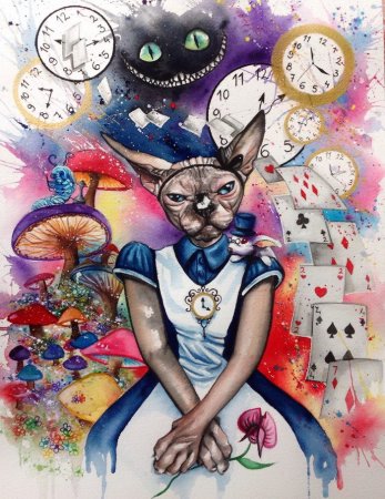 Необычные рисунки кошек