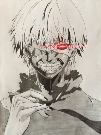 Рисовка аниме Токийский гуль