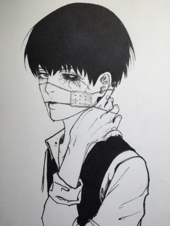 Канеки Кен черно