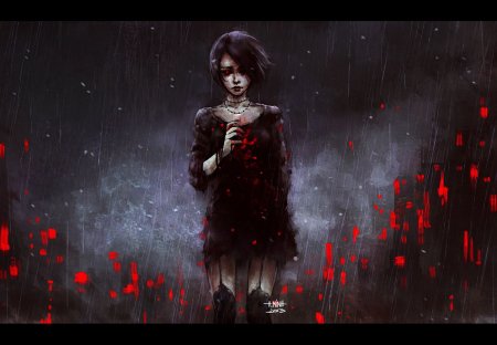 Мрачные рисунки девушек