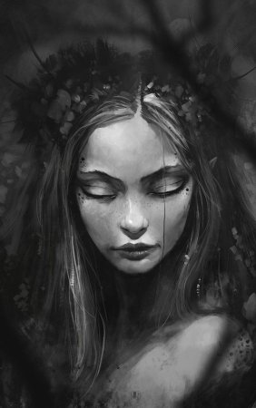 Мрачная девушка