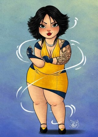 Полные женщины арт