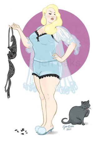 Полненькая девушка арт