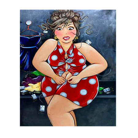 Карикатуры на полных женщин