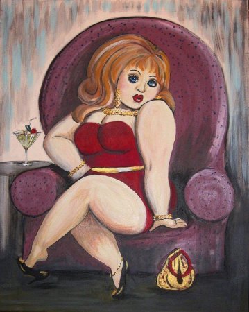 Рисунки пухлых женщин