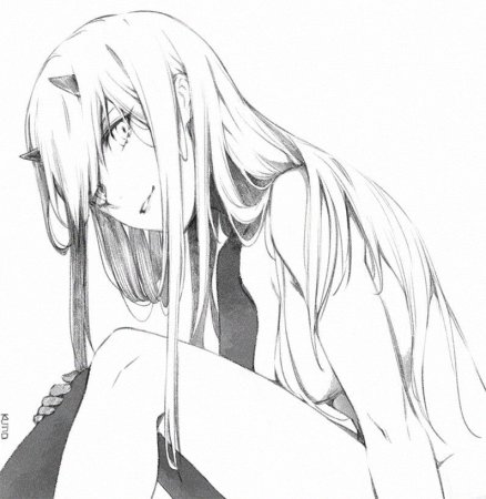 Чб аниме Наброски