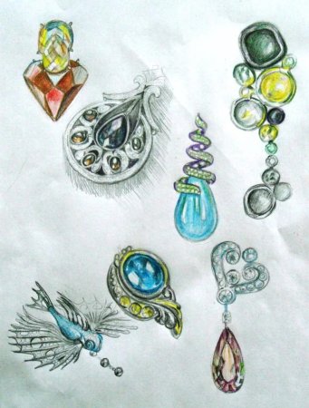 Иллюстрации с женскими украшениями