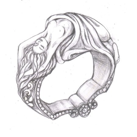 Колье карандашом