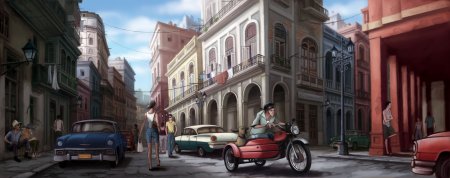 Город в стиле ретро