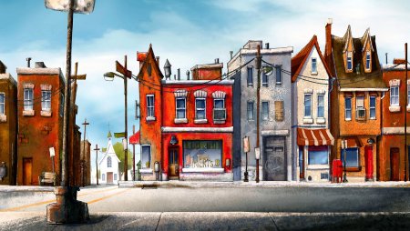 Нарисованный город