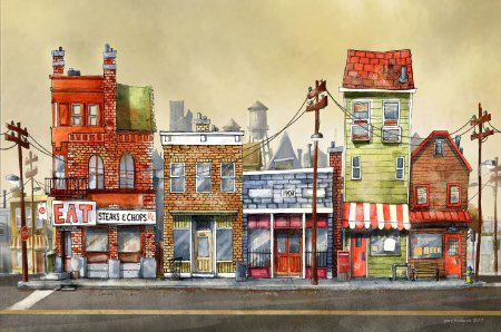 Нарисованный город