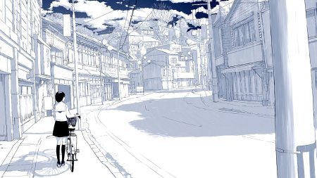 Городские пейзажи в стиле аниме