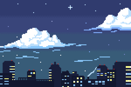 Пиксельные пейзажи простые