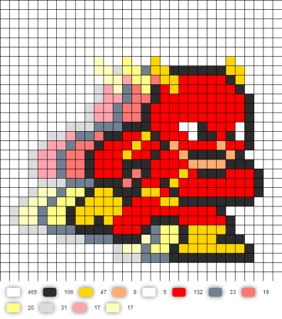 Супер герой писксель арт