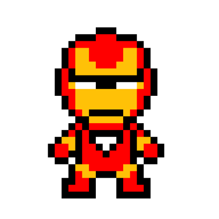 Perler Beads схемы Iron man