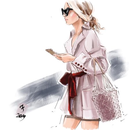Модная девочка арт