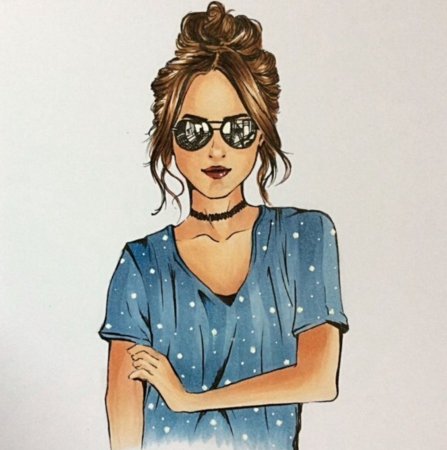 Мультяшные модные девушки