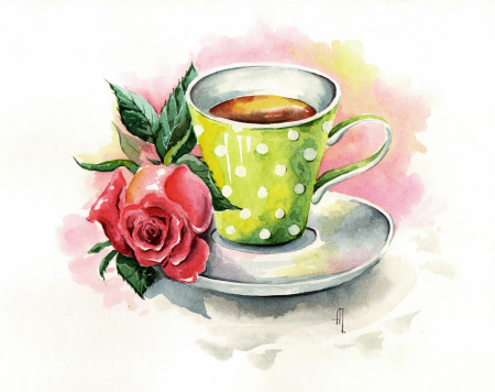 Рисунки чаем