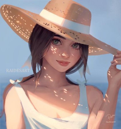 Девушка в шляпе Art