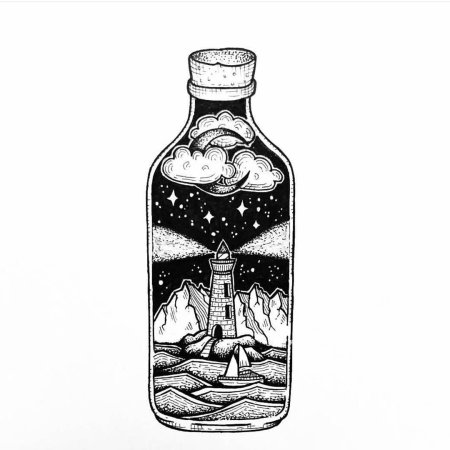 Стилизованная бутылка