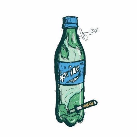 Бутылка с дыркой для курения