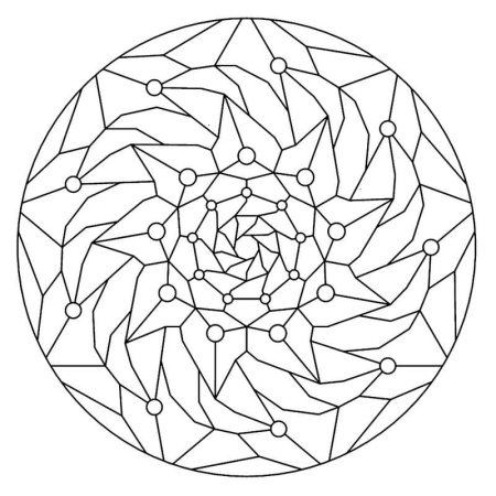 Геометрические мандалы для раскрашивания