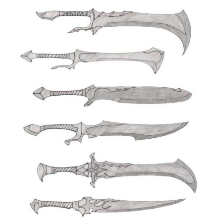 Скетчи холодного оружия