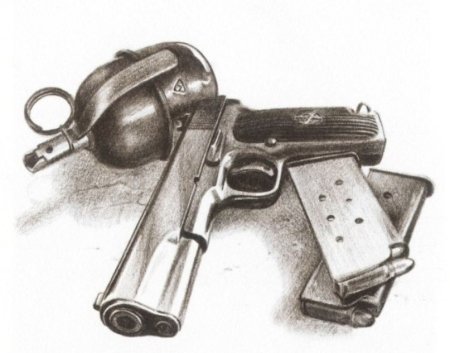 Пистолет ТТ эскиз