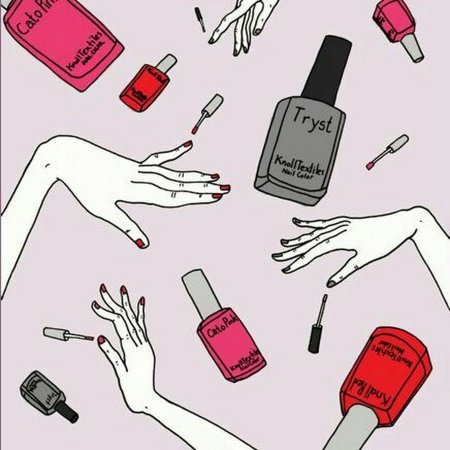 Иллюстрации лаков ногти