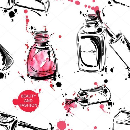 Флакон с лаком для ногтей вектор